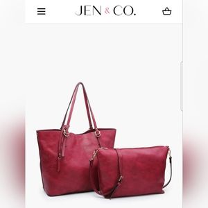 Jen&Co, Burgundy Iris Tote